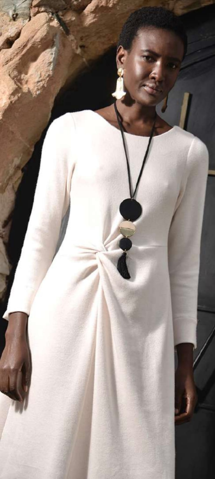 Eleria cortes Cream knit dress