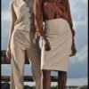 Eleria Cortes Beige stripe trousers - Image 2