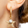 Bibi bijoux starbust gold & silver tone earrings - Image 3